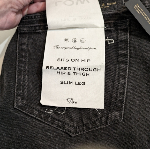 Rag & Bone black Frayed Jeans - Picture 4 of 15
